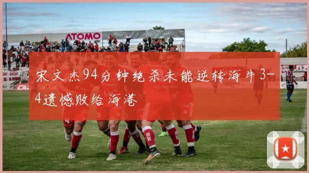 宋文杰94分钟绝杀未能逆转海牛3-4遗憾败给海港
